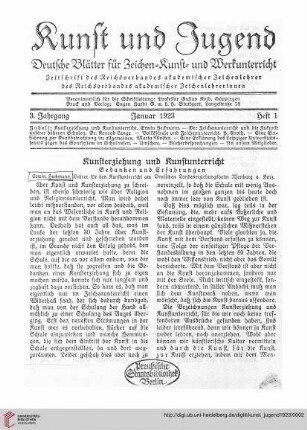 Heft 1 (Januar 1923)