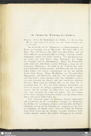16. Chemische Wirkung des Lichtes