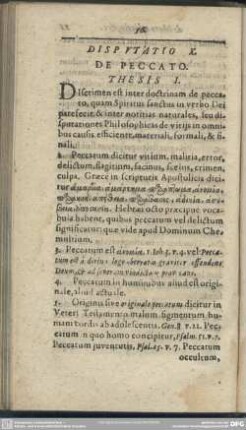 Disputatio X. De Peccato