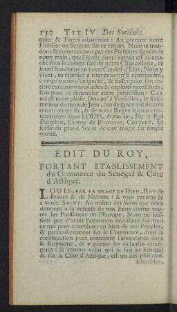 Edit du roy