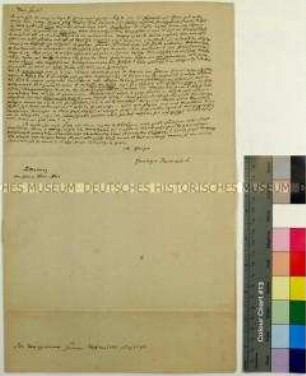 Eigenhändiger Brief von George Hesekiel an Eberhard Hofmeister