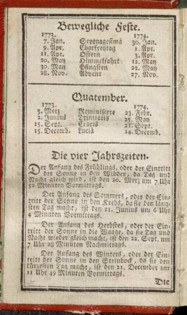 Bewegliche Feste.