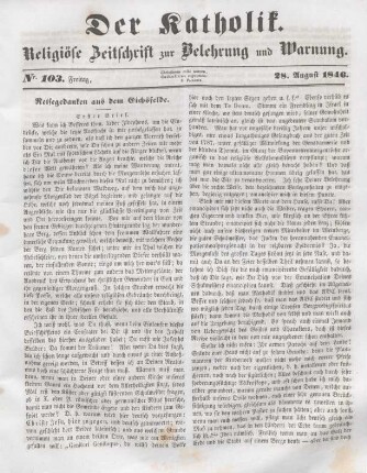 473-475 Reifegedanken aus dem Eichsfelde : Erster Brief