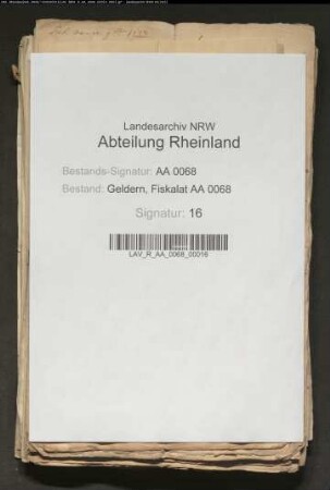 Fiskus gegen den Freiherrn von Quadt wegen rückständiger Domänengefälle vom Heeskensacker zu Lottum