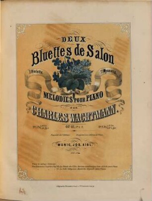 Deux bluettes de salon : mélodies pour piano ; op. 48, 1. La violette : mélodie ; bluette de salon