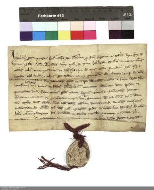 Indulgenzbrief Johanns [III.], Bischof von Prag, für das Stift Johannesberg