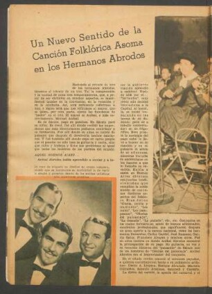 Un nuevo sentido de la canción folklórica asoma en los Hermanos Abrodos