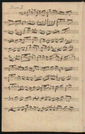 Partiten. Arr.; vlc; e-Moll; BWV 1002