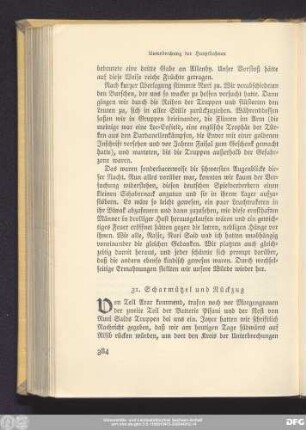 31. Scharmützel und Rückzug