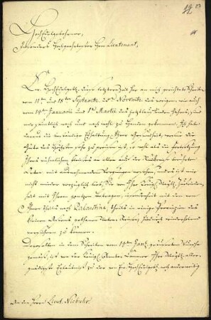 13) Bernstorff an Niebuhr, Kopenhagen, 12. Mai 1767