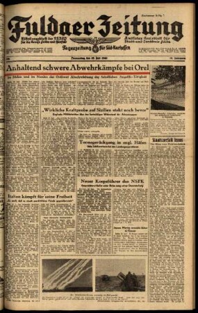 Ausgabe vom Donnerstag, den 29. Juli 1943.