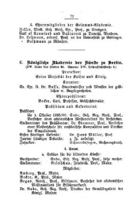 Königl. Akademie der Künste zu Berlin