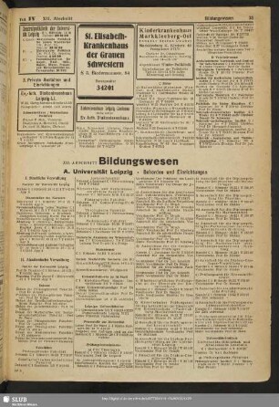 XII. Abschnitt. Bildungswesen