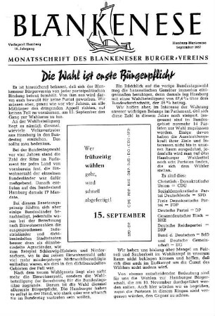 Die Wahl ist erste Bürgerpflicht