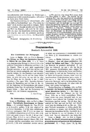 Programmschau : Deutsch-Österreich 1891