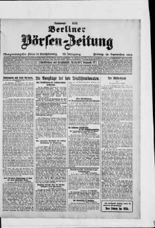 Berliner Börsen-Zeitung, Morgenausgabe