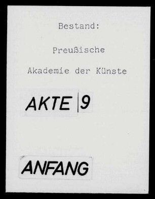 Johann Gottfried Schadow: Privatpapiere