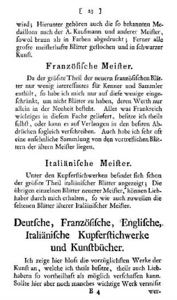 Deutsche, Französische, Englische, Italiänische Kupferstichwerke und Kunstbücher
