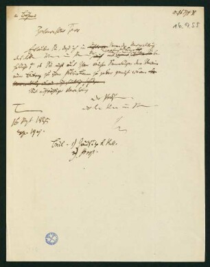 Brief vom 16. Sept. 1855