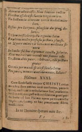 Psalmus XXXI. - XLI.
