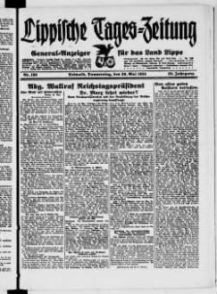 Lippische Tageszeitung : General-Anzeiger für das Land Lippe