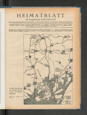 Überblick über die Lage des Flugplatzes Kaltenkirchen zum Flughafen Fuhlsbüttel