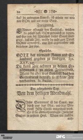 Der achtzehende Tag.
