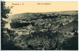 Freyburg an der Unstrut. Blick vom Schlossberg auf Freyburg