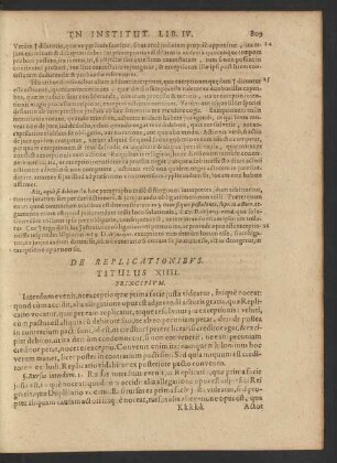 De Replicationibus. Titulus XIIII.