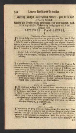 Auszug einiger auserlesener Briefe, zum lesen und erklären dienlich