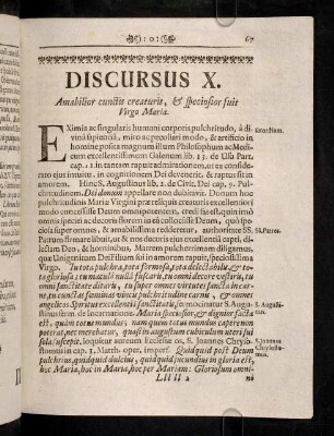 67-73, Discursus X