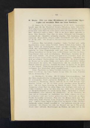 III. Gruppe. Fälle von reiner Mitralstenose mit exzentrischer Hypertrophie und vermehrter Weite des linken Ventrikels.