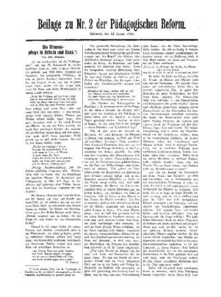 Die Blumenpflege in Schule und Haus : (Schluß folgt) ; Beilage zu Nr. 2 der Pädagogischen Reform
