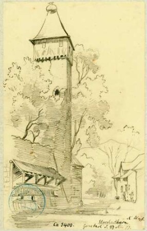 Gernsbach Storchenturm mit Sandkasten