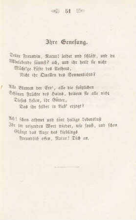 Ihre Genesung.