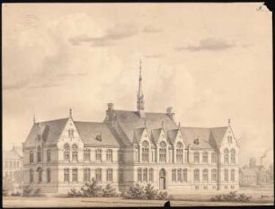 Gymnasium (Gelehrtenschule), Kiel: Perspektivische Ansicht