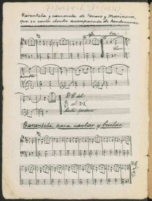[Notas musicales : 2 tarantelas]