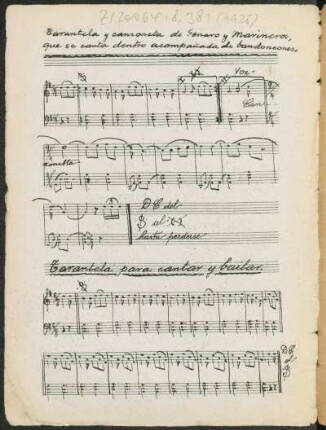 [Notas musicales : 2 tarantelas]
