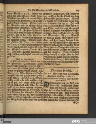 Die andere Predigt, Am XIV. Sonntage nach Trinitatis.