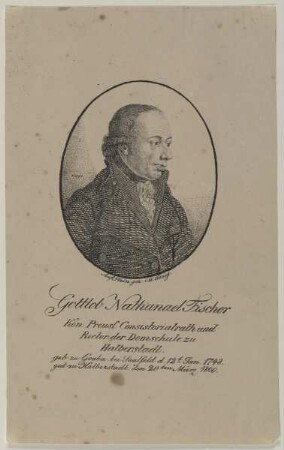 Bildnis des Gottlob Nathanael Fischer