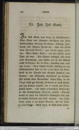 XI. Joh. Jak. Guth