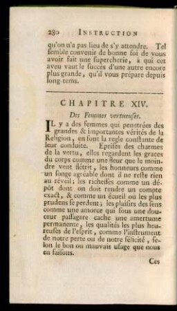 Chapitre XIV. Des Femmes vertueuses