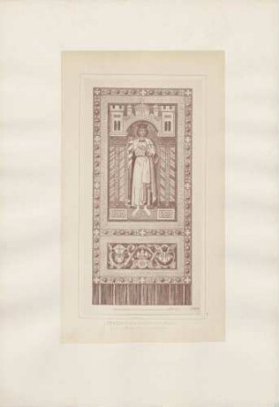 Wandgemälde von Ludwig der Heilige, Landgraf von Thüringen, zwischen der VI. und VII. Bogenstellung im großen Wartburgsaal
