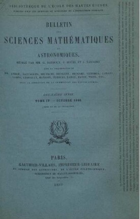 Tome IV. - Octobre 1880.