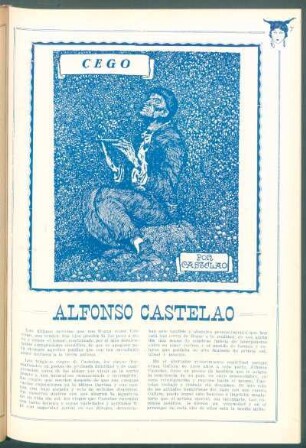 Alfonso Castelao : [Junto con el dibujo "Cego"]