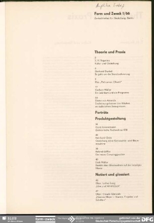 1966,1: Form + Zweck