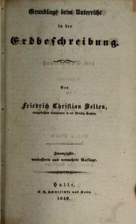 Hodegetisches Handbuch der Geographie : zum Schulgebrauch bearbeitet, 1