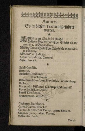 Autores So in diesem Tractat angeführet werden.