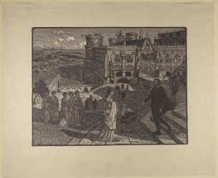 Innerer Burghof. Faust begegnet Helena