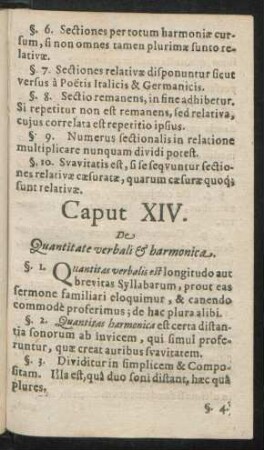 Caput XIV. De Quantitate verbali & harmonica.